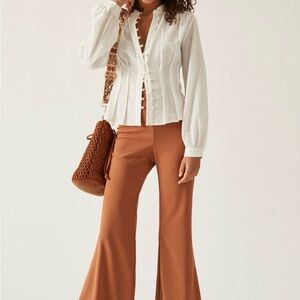 Anthropologie Hutch Tan Flare Pants
